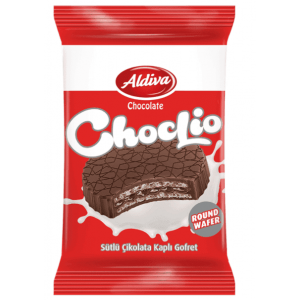 Aldiva Choclio Yuvarlak Sütlü Çikolata Kaplamali & Cikolata Kremali Gofret 20 Gr