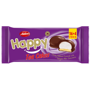Aldiva Happy Tea Cakes Çikolata Kaplı & Karamel Dolgulu Marshmallowlu Bisküvi 240 Gr