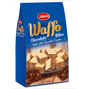 Aldiva Waffo Bites Cup Gofret Çikolata Kremalı Poşet 250 Gr