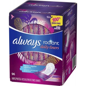 Always Radiant Daily Liners 96 pc 