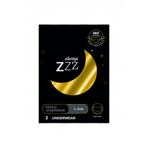 Always ZZZ Disposable Overnight Period Underwear for Women Size L