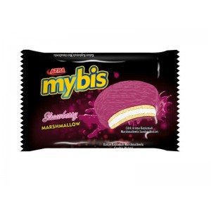 Azra Biscuit Mybis Strawberry Coated Marshmellow 25 gr 