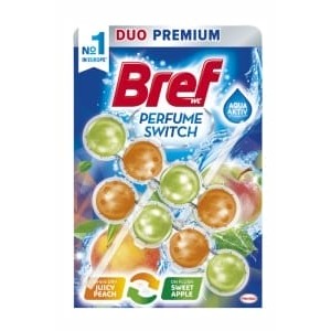 Bref Toilet Block Duo Premium Peach&red Apple Duopack