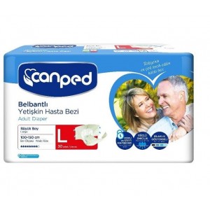 Canped Belbant Diaper Polyethylene Size L 30 pc 