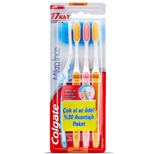 Colgate Micro Fine Compact 4-Pack Toothbrush 1 pcs