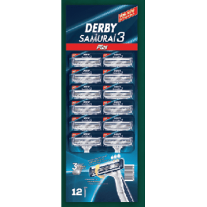 Derby Tek Kullanımlık Tip Cartella Samurai 3 Plus 12 Adet