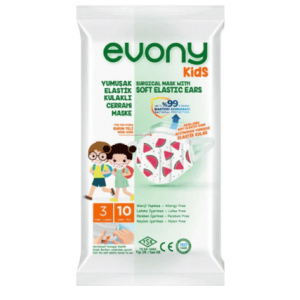 Evony Soft Elastic Ear Surgical Mask Kids 10 pcs