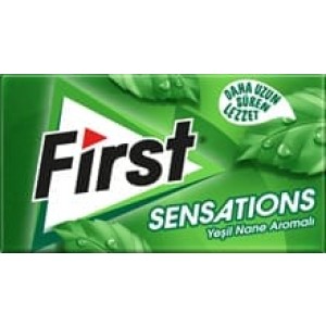 First Chewing Gum Sensations Green Mint 27 gr 