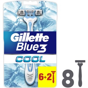 Gillette Blue 3 Cool Disposable Razors 8 Adet 