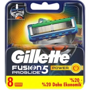 Gillette Fusion Proglide Power Blades  8 Adet 