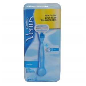 Gillette Venus Close&clean Razor With 5 Refill 1 pc 