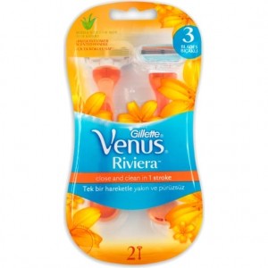 Gillette Venus Riviera Tek Kullanımlık Razors  2 Adets 