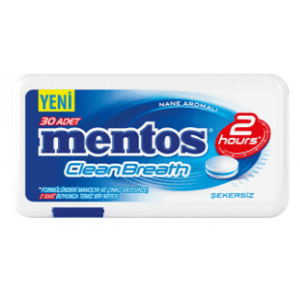 Mentos 2 Hours Clean Breath Plastic Dispenser Mint Candy 21 gr