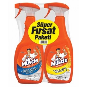 Mr. Muscle Bathroom+ Kitchen Spray 2x750 ml 