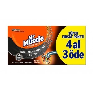 Mr. Muscle Drain Granules 4x50 gr 