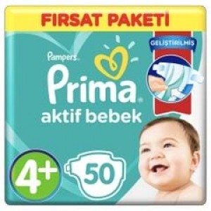 Pampers Prima No4+ 50 pc 
