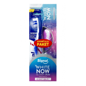 Signal White Now Glossy Shine Toothpaste 75 Ml+Toothbrush 1 pcs