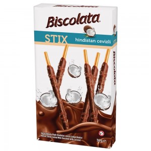 Şölen Biscolata Stix Milk Chocolate Coated Stick Biscuit Coconout 36 gr 