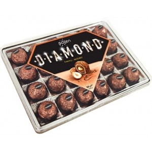 Şölen Diamond Sütlü Çikolata Kaplı Bütün Ve Fındık Kremalı Gofret 300 Gr