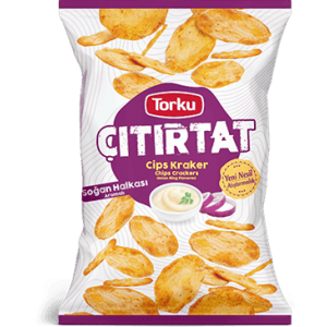 Torku Crispy Onion Ring Flavored Chips Crackers 60 gr 