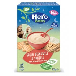 Ülker Hero Baby Milk Biscuits 8 Grain Baby Food 200 gr