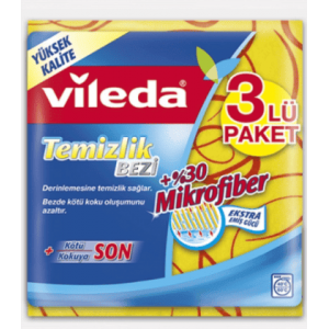 Vileda 30% Microfiber Cleaning Cloth 3 pc 