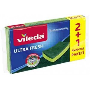 Vileda Ultra Anti-Scratch Corrugated Sponge 2 pc 