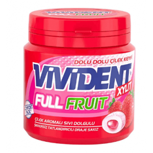 Vivident Full Fruit Çilekli Sakız 90 Gr