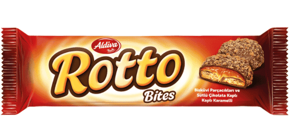 Aldiva Rotto Biscuit Sprinkled Milk Chocolate Coated Caramel Biscuit 63 gr 