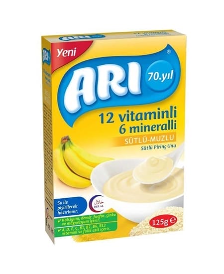 Arı Baby Food Milky Rice Flour With Banana 125 gr 