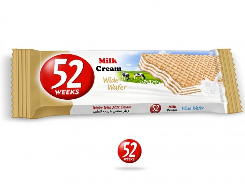 Azra 52 Weeks Milk Cream Wafer 60 gr 