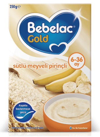 Bebelac Gold Baby Food With Milk Fruit And Rice 250 gr