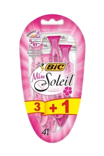 Bic Blister Bag Triple Blade Miss Soleil 3+1 4 pc 