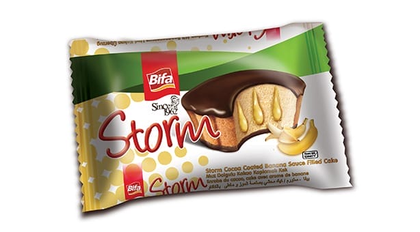 Bifa Banana Filled Cocoa Coated Cake 40 gr 