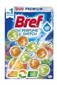 Bref Toilet Block Duo Premium Peach&red Apple Duopack