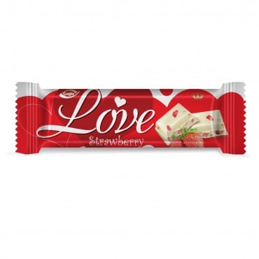 Çağla Love White Compound Chocolate With Strawberry Part 22 gr 