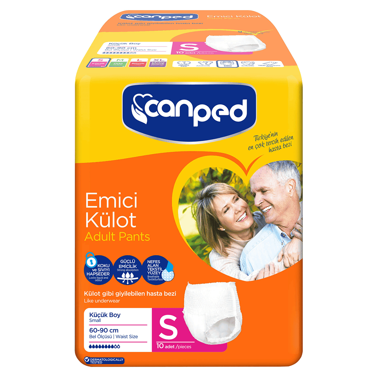 Canped Absorbent Panty Adult Diaper Size S 10 pc