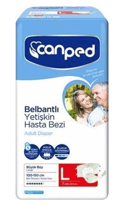 Canped Adult Diaper With Belt Size L 7 pcs