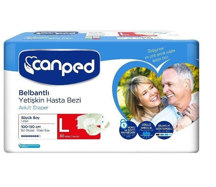Canped Belbant Diaper Polyethylene Size L 30 pc 