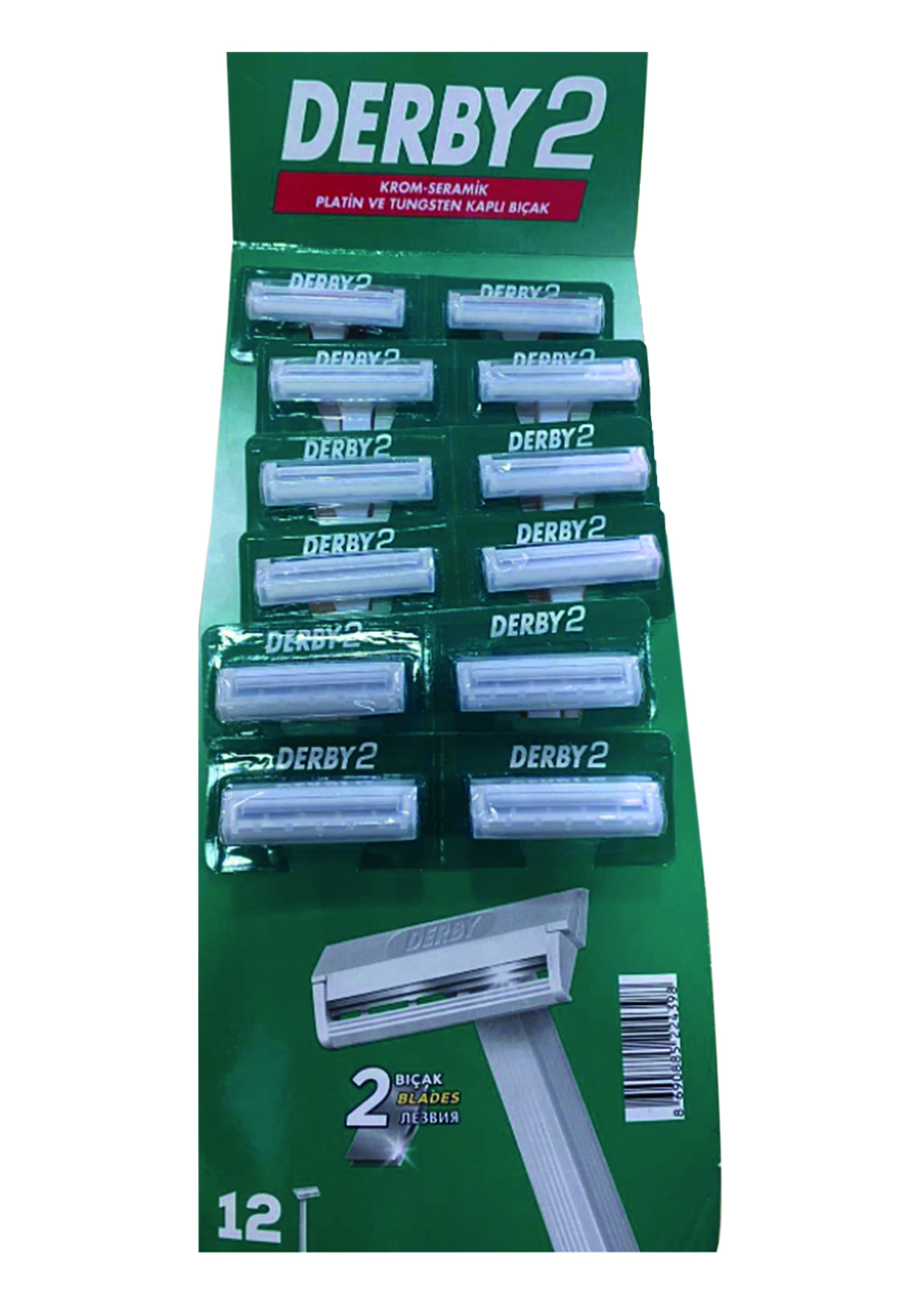 Derby 2 Disposable Type Cartella Double Blade 12 pc