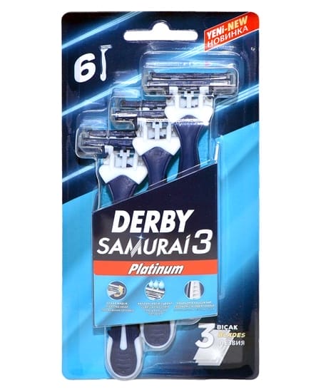 Derby Samurai 3 Platinum 6 Blister 9 pc 