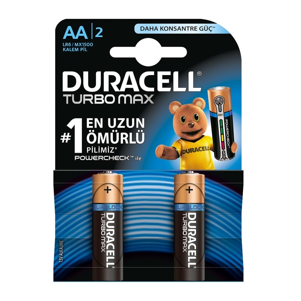 Duracell Turbo Max Pen Battery 2 Aa 2 pc 