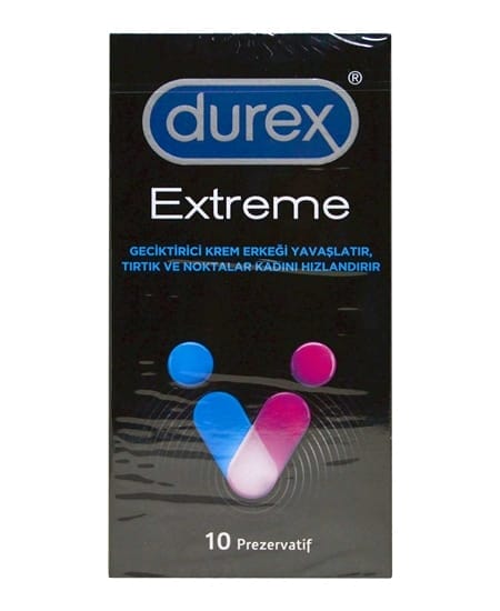 Durex Kondom Daha Uzun Performans Extreme 10 Adet 