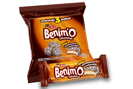 Eti Benim'o Coated Marshmallow And Coconut Biscuit Bag 72 gr 