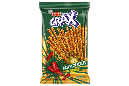 Eti Crax Lezzet Bombası Acı Baharatlı Çubuk Kraker 50 Gr