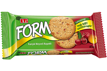 Eti Form Bran Biscuit With Mixed Fruit 45 gr 