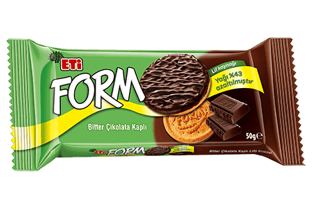 Eti Form Chocolate Covered Biscuit With Fibre 50 gr 