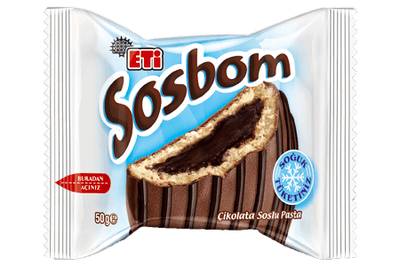Eti Sosbom Çikolata Kaplı & Çikolata Soslu Kek 50 Gr