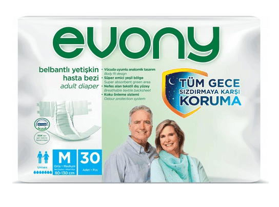 Evony Adult Diapers Medium 30 pc 