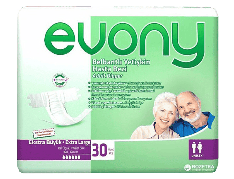 Evony Adult Diapers X Large 30 pc 